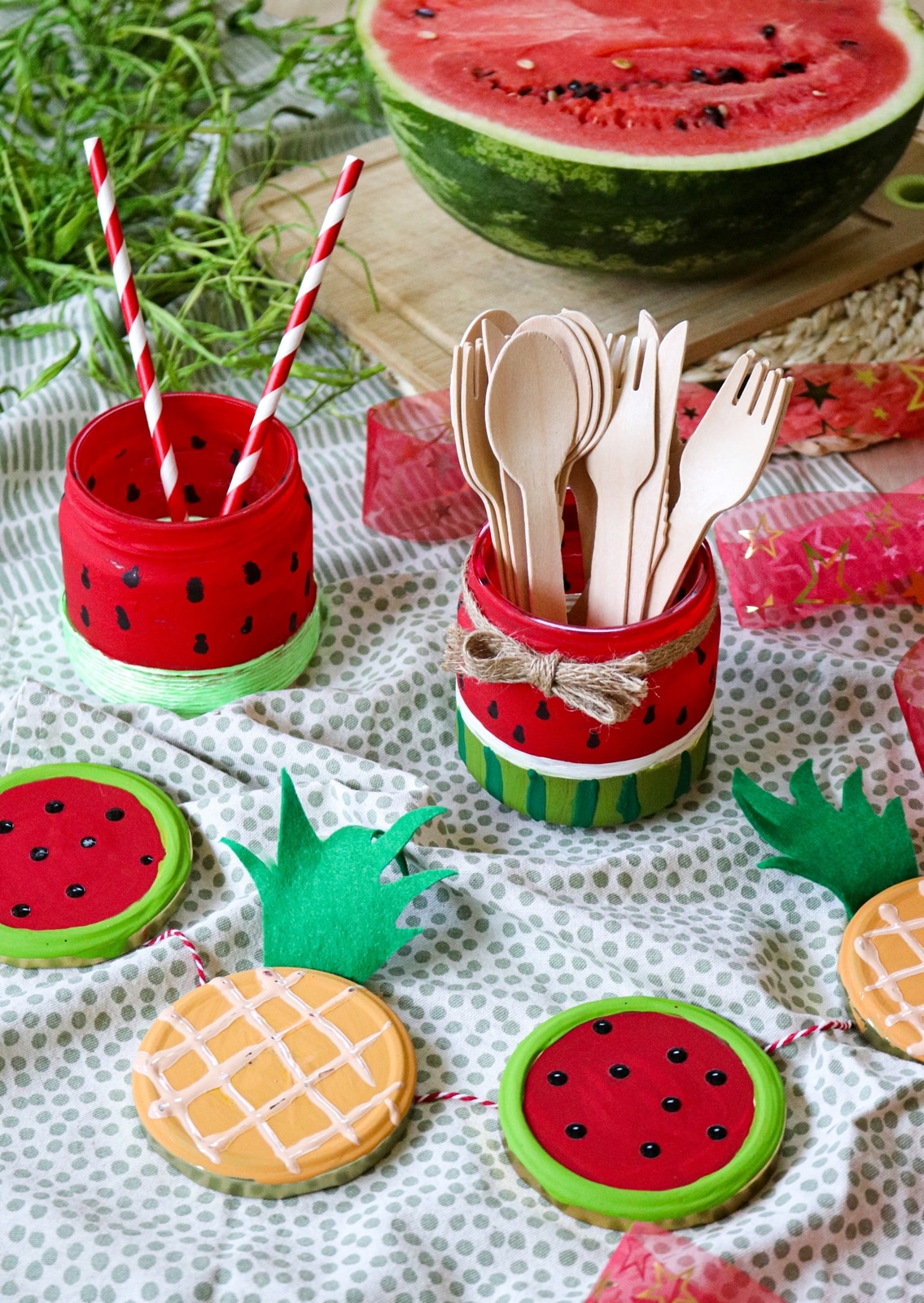 DIY dinnye dekor POLCZ üvegből