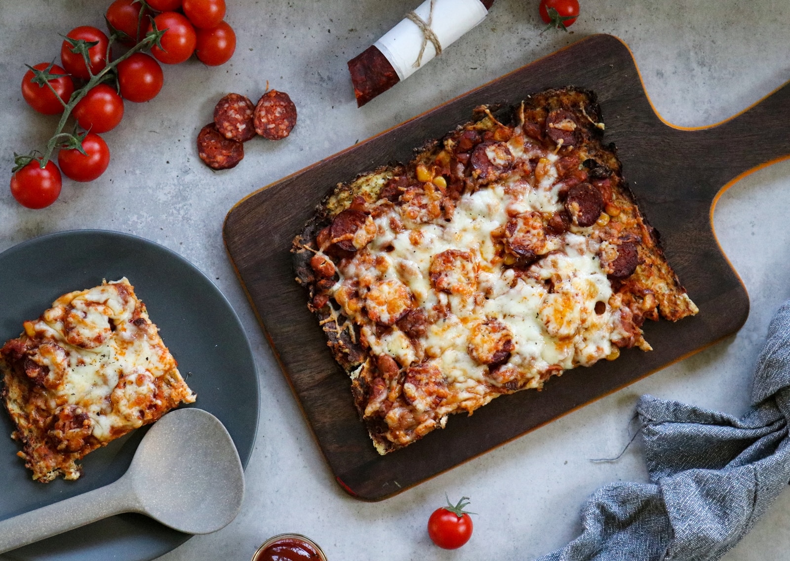 Lisztmentes karfiolpizza POLCZ feltéttel