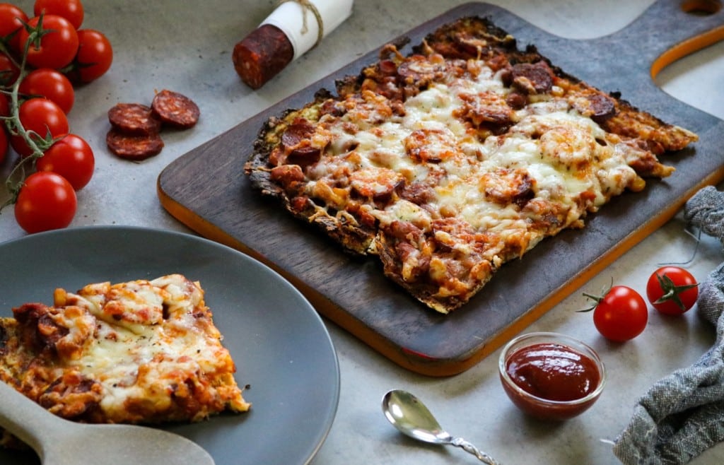 lisztmentes karfiolpizza